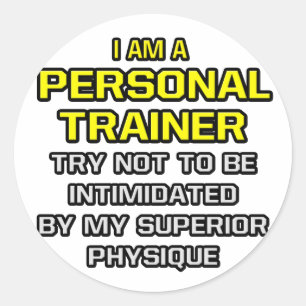 Personal Trainer...Superior Physique Runder Aufkleber