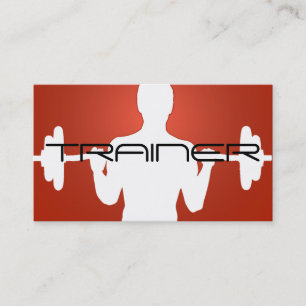 Personal Trainer Training Gym Fitness Business Visitenkarte