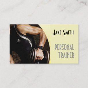 Personal Trainer Training Gym Fitness Business Visitenkarte
