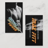Personal Trainer Übungen Gymnastik Fitness Busines Visitenkarte (Vorne/Hinten)