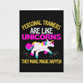 Personal Trainer Unicorn , Magical Unicorn Gym Fun Karte (Vorderseite)