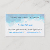 Personal Trainer Visitenkarte (Rückseite)