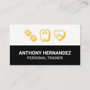 Personal Trainer Waage Heart Monitor Visitenkarte