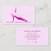 Personal Trainer Wellness Fitness Social Media Visitenkarte (Vorne/Hinten)