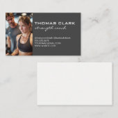 Personal Trainer with Client at Gym Visitenkarte (Vorne/Hinten)