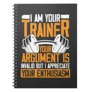 Personal Trainer Workout Zitat Funny Weigheben Notizblock