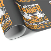 Personal Trainer Workout Zitat Witziges Weisheiten Geschenkpapier (Rolleneckpunkt)