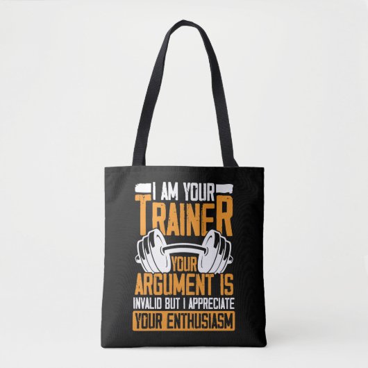 Personal Trainer Workout Zitat Witziges Weisheiten Tasche (Vorderseite)