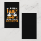 Personal Trainer Workout Zitat Witziges Weisheiten Visitenkarte (Vorne/Hinten)