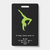 Personal Trainer, Yoga Instructor Abzeichen Ausweis (Rückseite)