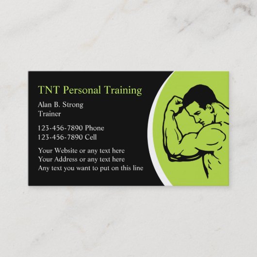 Personal Training Business Cards Visitenkarte (Vorderseite)