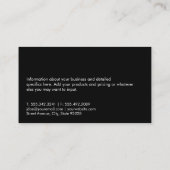 Personal Training Gym Equipment Visitenkarte (Rückseite)