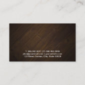 Personal Training (Holz) Visitenkarte (Rückseite)