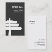 Personal Training Instructor Simple Black Visitenkarte (Vorne/Hinten)
