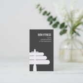 Personal Training Instructor Simple Black Visitenkarte (Stehend Vorderseite)