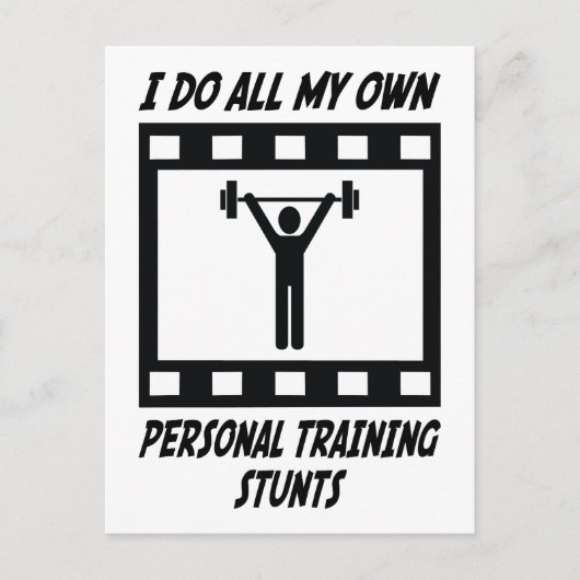 Personal Training Stunts Postkarte (Vorderseite)