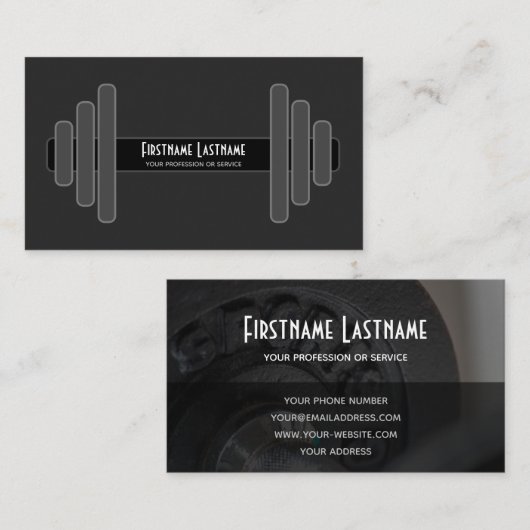 Personal Training und Fitness gecoacht Experten Visitenkarte (Vorne/Hinten)