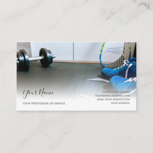 Personal Training und Fitness gecoacht Expertenbus Visitenkarte (Rückseite)