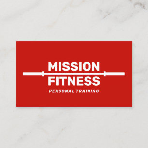 Personal Trainings für Red Fitness Visitenkarte