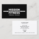 Personal Trainings für Schwarzweiß-Fitnessen Visitenkarte (Vorne/Hinten)