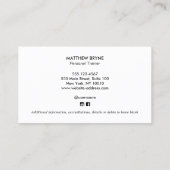 Personal Trainings für Schwarzweiß-Fitnessen Visitenkarte (Rückseite)