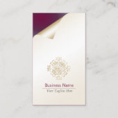 Personal Tutor Business Card Gold Floral Geblüht Visitenkarte (Vorderseite)
