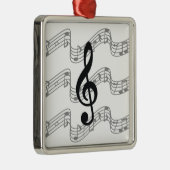 Personal und Treble Clef Ornament Aus Metall (Rechts)