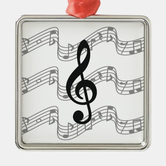 Personal und Treble Clef Ornament Aus Metall (Vorne)
