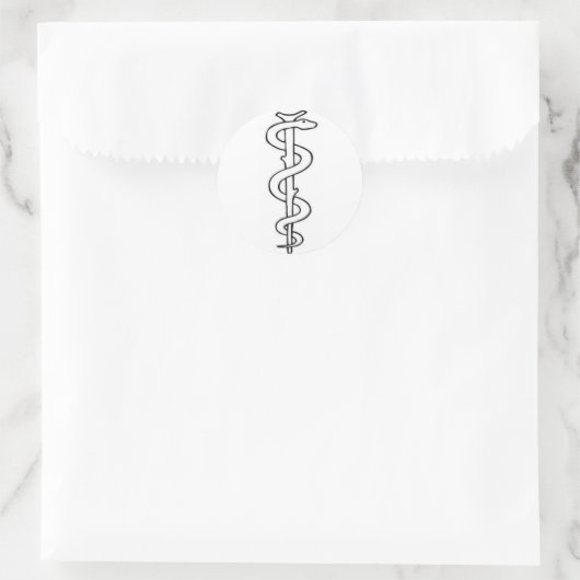 Personal von Asclepius Runder Aufkleber (Tasche)