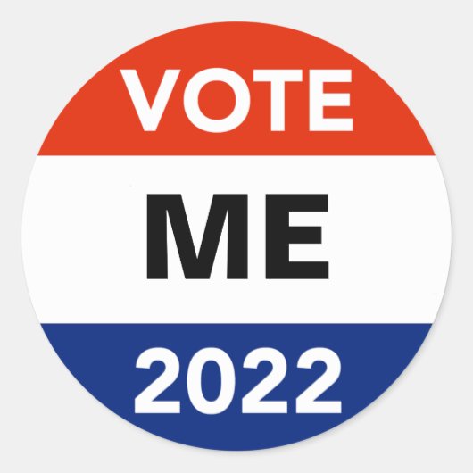 Personal Vote 2022 Midterm Election Campaign Class Runder Aufkleber (Vorderseite)