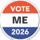 Personal Vote 2026 Midterm Election Campaign Aufkleber (Vorderseite)