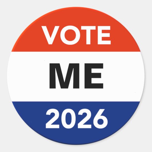 Personal Vote 2026 Midterm Election Campaign Runder Aufkleber (Vorderseite)
