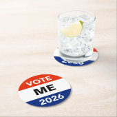 Personal Vote 2026 Midterm Election Campaign Runder Pappuntersetzer (Vor Ort)