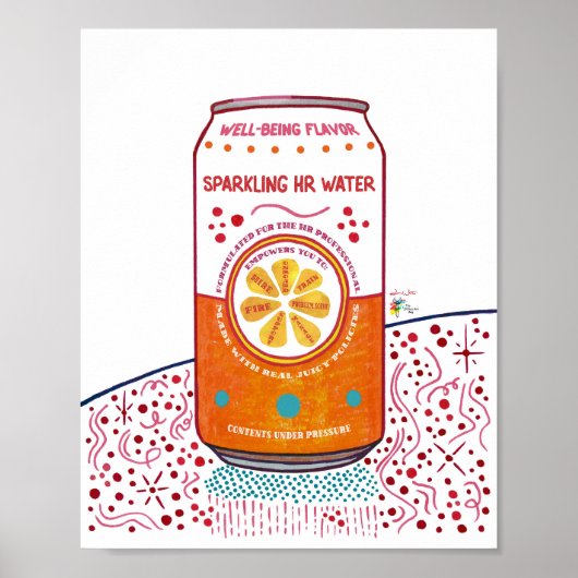 Personalabteilung Kunst Sparkling Personal Wasser Poster (Vorne)