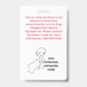 Personalausweis-Abzeichen für Schullehrer mit Bild Ausweis (Back)