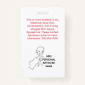 Personalausweis-Abzeichen für Schullehrer mit Bild Ausweis (Rückseite)