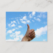 Personalausweis - Daumen hoch Terminkarte (Rückseite)