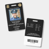 Personalausweis der Polizeiabteilung Ausweis (Vorder- & Rückseite)
