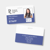 Personalausweis des BLUE-Fotos Ausweis (Vorder- & Rückseite)