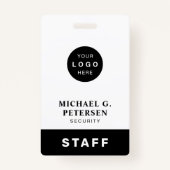 Personalausweis des Firmenlogos des Mitarbeiters Ausweis (Vorderseite)