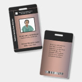 Personalausweis des Krankenhauses Ausweis (Vorder- & Rückseite)