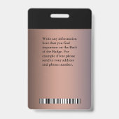 Personalausweis des Krankenhauses Ausweis (Rückseite)