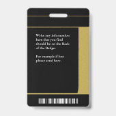 Personalausweis des Krankenhauses Ausweis (Rückseite)