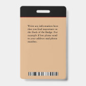 Personalausweis des Krankenhauses Ausweis (Back)