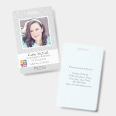 Personalausweis des modernen Chic Press Reporter Ausweis (Front & Back)