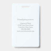 Personalausweis des modernen Chic Press Reporter Ausweis (Back)