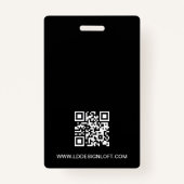 Personalausweis Einfach modernes Schwarz-weißes Fo Ausweis (Rückseite)