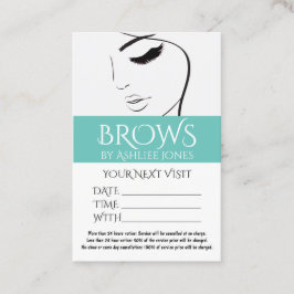 Personalausweis Eyebrows Eyelashes Salon Visitenkarte