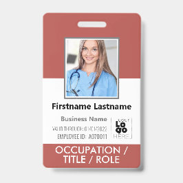 Personalausweis-Foto-Barcode-Logo Rekordroter Name Ausweis