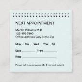 Personalausweis für Ärztebüros Terminkarte (Vorderseite)